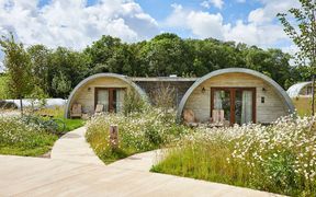 Holiday chalets at Soho Farmhouse, Wiltshire known as their ‘Piglet Huts’.