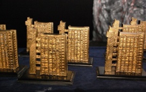 Trellick Tower used as a basis for the Portobello Film Festival awards by artist Zeus