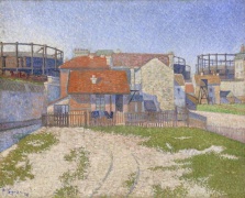 'Gasometers at Clichy' by French Impressionist painter Paul Signac (1863–1935)