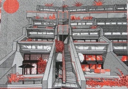 ’Space’ a pamphlet confronting issues of social housing by illustrator Cat Sims