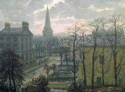 Winter Afternoon, Chalk Farm by Geoffrey Rhoades 1935