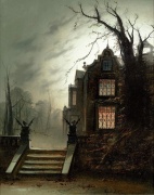 A Country House by Moonlight - Wilfred Jenkins (1857-1936)