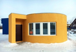 3D Printed House by Russian construction company APIs Cor on Stufino, near Moscow, Russia.