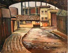 ‘Gasometers At The Oval’ by Albert Turpin