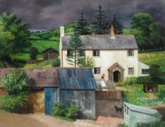 'A Cottage in Wales.' (1953) Richard Eurich