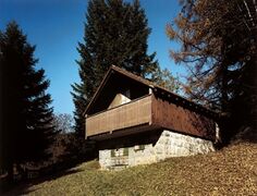 Swiss military bunker and anti-aircraft site designed to look like an alpine chalet.