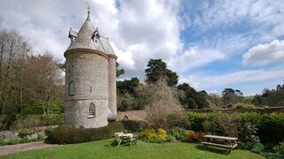 Trelissick Tower, Truro, Cornwall. Built in the 1860s as a water tower to deliver water to the nearby estate houses on the banks of the River Fal