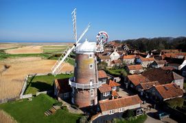 Cley Windmill at Blakeney, Norfolk - childhood home of singer James Blunt.