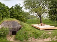 A wartime bunker in Holland converted by architect B-ILD into a holiday home.