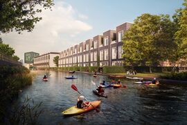 ’Brick House’ at Port Loop, on the Birmingham Canal, Birmingham by GlennHowells Architects for Urban Splash.
