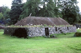 A traditional Isle of Skye 'Black House' previously common in the Highlands & Islands.