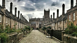 The UKs oldest surviving medieval street, adjoining the Cathedral Close in Wells.