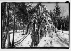 An intricate folly in the Canadian forest by Richard Greaves