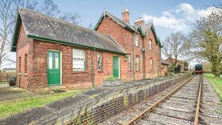 A converted 19th century station on the former Great Northern Railway in Rippingale, Lincolnshire. Built in 1872 but closed in the Beeching cuts in 1960s when it was converted into a family home with its own 1924 steam locomotive.