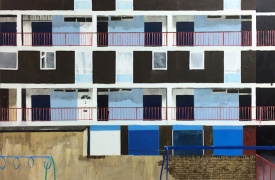 ‘De Beauvoir’, 2015 depicting the De Beauvoir Estate, Hackney, London by artist Michael Cox