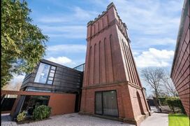 This tower, next to the site of a disused reservoir in Cardiff was refurbished and converted to a home in 2023.