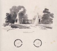 ‘Two Cones, as Lodges, to be thatched’ 1805 by Joseph Michael Gandy ARA