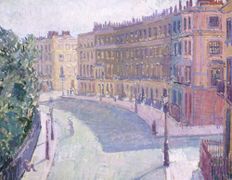 Mornington Crescent by Spencer Gore c. 1910-11 (Private Collection). Gore rented a front room in 31 Mornington Crescent 1909-12.