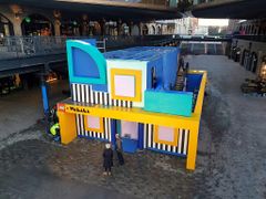 The ‘Lego Dots’ Concept House, an installation at Kings Cross by artist Camille Walala.