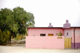 ’Pink Cabin’ at the 29 Palms Inn, Mojave Desert, California.