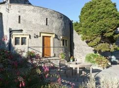 The Round House, Leyburn, Middleham, Yorkshire. A stone built cottage built into the walls of King Richard’s Castle.