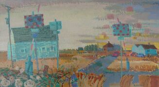 ‘The Level Crossing, Dungeness’ by Ronald Hellen