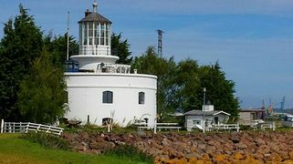 A converted lighthouse at West Usk in Newport, South Wales built in 1821 originally designed by the eminent engineer James Walker