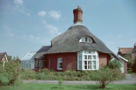 The Grade II listed Round Houses of Easton, Suffolk were built by the 12th Duke of Hamilton in circa 1890 as Four almost identical ornamental estate cottages as part of their ‘model village’ at Easton.