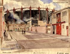 ‘Gasworks In Chelsea’ 1935 by Alfred Francis Griffen