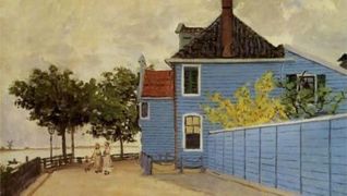 'Blue House' by French Impressionist painter Claude Monet