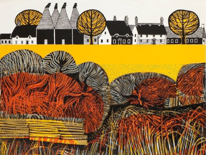 File:KentVillageWithOastHouses-RobertTavener.jpg