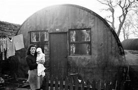 Duddington Camp, Edinburgh. Built as an army camp but still in use as housing in 1954