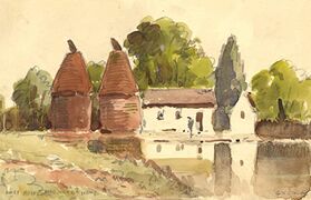 ’Oast House, Ordington, Kent’ by George William Collins (1863-1949)