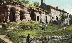 Rock Houses, a traditional living arrangement of the poor in Mansfield, Nottinghamshire