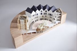 Outpost Architecture & Design’s concept for a mixed-use housing development, 2018. A submission in a RIBA competition to re-use gasometer sites.
