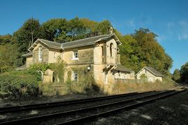 Castle Howard Station ‘Platform 1’ at Wilburn, York. On the York to Scarborough Line. Opened on 5 July 1845 it was one of the most imposing stations on the line in its day, as befitted the Earl of Carlisle and his guests.