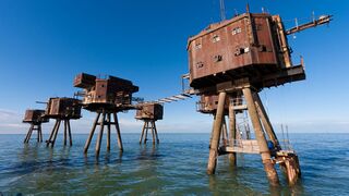 The WWII Maunsell Seaforts off the Kent coast in the Thames Estuary. Built to deter Luftwaffe raids and mine-laying. They were briefly turned into a home by artist Stephen Turner as part of an artistic exploration of solitude and creative contemplation, and the book contains over seventy colour photographs and the artists diary presented as a collection of 'seafort stories'. ,"Seafort"